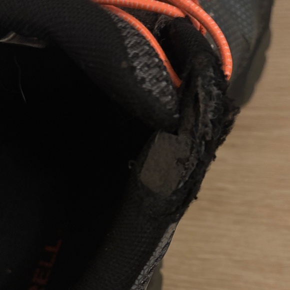 Merrell Men's Black and Orange Athletic Shoes - Picture 9 of 11